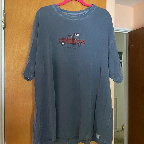 Life is Good Men's T-Shirt, Red Truck, Size XXL - Picture 1 of 5